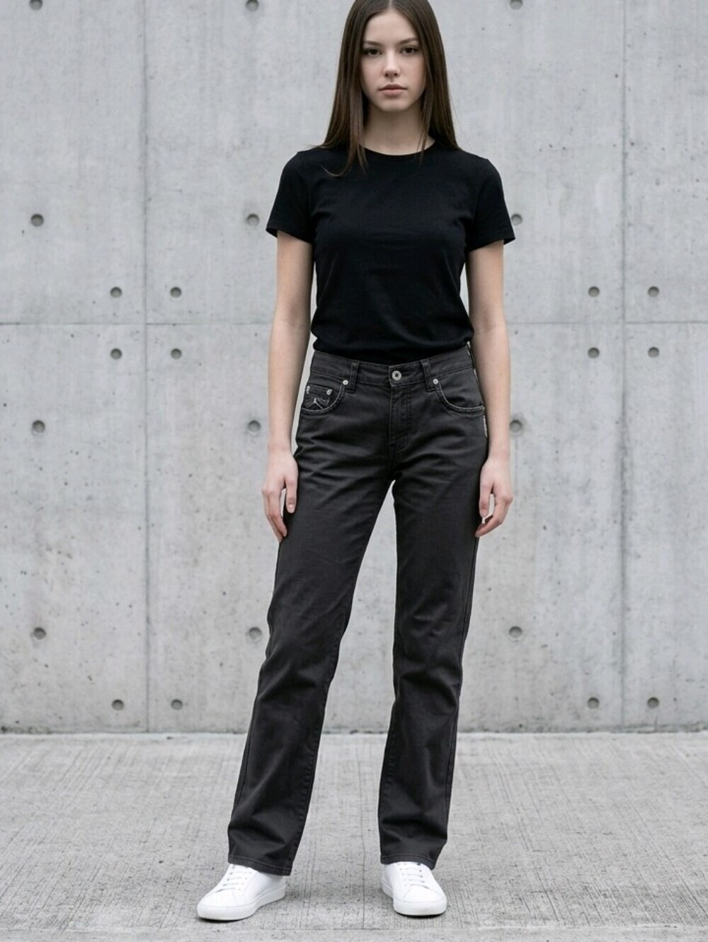 Vintage Y2K Silver Jeans Black Pants